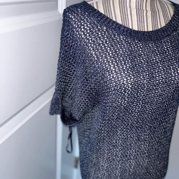 Chico’s Navy Open Knit Sweater — FINAL SALE PRICE - Picture 4 of 5